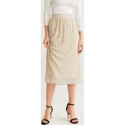 Mango - Spódnica Lady. Spódniczki damskie Mango, s, bez wzorów, z poliesteru, midi, rozkloszowane. Za 139,90 zł.