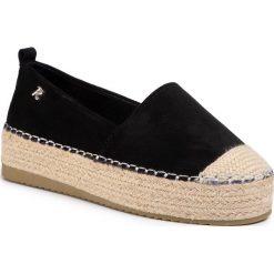 Espadryle REFRESH - 72218 Negro. Czarne espadryle damskie Refresh, bez wzorów, ze skóry ekologicznej, bez obcasa, na płaskiej podeszwie. Za 169,00 zł.