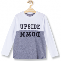 Koszulka. Białe t-shirty chłopięce z długim rękawem BASIC BOY, z bawełny. Za 29,90 zł.