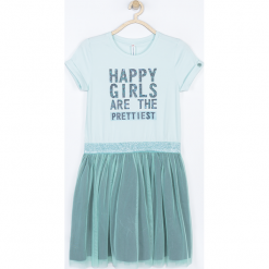 Sukienka. Niebieskie sukienki dziewczęce z krótkim rękawem marki GROW YOUR DREAMS, długie, mini. Za 89,90 zł.