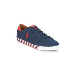 Buty Polo Ralph Lauren HARVEY. Niebieskie trampki męskie Polo Ralph Lauren, bez wzorów, bez zapięcia. Za 389,00 zł.