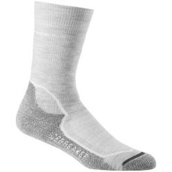 Icebreaker Skarpetki Trekkingowe Wmns Hike Basic Medium Crew Silver/Black/Oil L. Szare skarpetki damskie marki Icebreaker, bez wzorów, z wełny. W wyprzedaży za 55,00 zł.