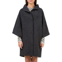 Płaszcz damski 83-9W-100-1. Czarne płaszcze damskie Wittchen, w kratkę, z wełny, eleganckie, długie. Za 399,00 zł.