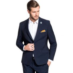 Marynarka LEONARDO GGGS900034. Niebieskie marynarki męskie Giacomo Conti, m, bez wzorów, z wełny. Za 1498,00 zł.