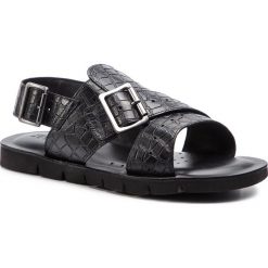 Sandały GEOX - U Glenn C U92V2C 0006Y C9999 Black. Czarne klapki męskie Geox, bez wzorów, ze skóry ekologicznej. W wyprzedaży za 239,00 zł.