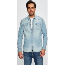 Tommy Jeans - Koszula. Niebieskie koszule męskie Tommy Jeans, xl, bez wzorów, z bawełny, klasyczne, z klasycznym kołnierzykiem, z długim rękawem. Za 299,90 zł.