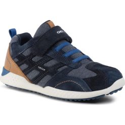 Sneakersy GEOX - J Snake.2.B. A J94ABA 02210 C4226 M Navy/Royal. Niebieskie trampki chłopięce Geox, bez wzorów, ze skóry, na rzepy. W wyprzedaży za 219,00 zł.