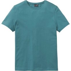 T-shirt ze stretchem Slim Fit bonprix matowy kobaltowy. Niebieskie t-shirty męskie bonprix, m, bez wzorów, z okrągłym kołnierzem. Za 29,99 zł.