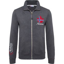 Golfy męskie: Sweter rozpinany „Visby” w kolorze czarnym