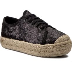 Espadryle SERGIO BARDI - Nikoleta FS127251917KD 601. Czarne espadryle damskie marki Sergio Bardi, ze skóry, na koturnie. W wyprzedaży za 69,00 zł.