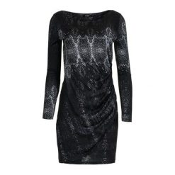 Desigual Sukienka Damska Bonnie M Czarny. Czarne sukienki damskie marki Desigual, m. W wyprzedaży za 348,00 zł.