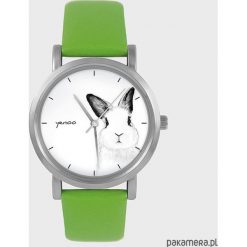 Zegarek - Królik - zielony, skórzany. Zielone zegarki damskie Pakamera. Za 129,00 zł.