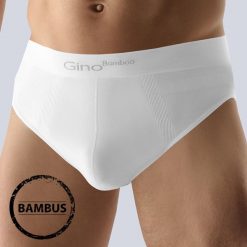 Slipy męskie: Slipy Bambo standardowe White