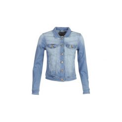 Kurtki jeansowe Only ONLTIA. Niebieskie kurtki damskie ONLY, bez wzorów, z jeansu, bez kaptura. Za 125,30 zł.