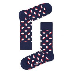 Skarpety Happy Socks Pills (PIL01-6000). Niebieskie skarpetki damskie marki Happy Socks, z bawełny. Za 20,99 zł.