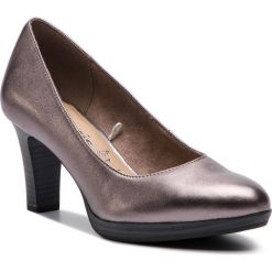 Półbuty TAMARIS - 1-22410-21 Pewter Met. 916. Brązowe półbuty damskie skórzane Tamaris, na obcasie. Za 199,90 zł.