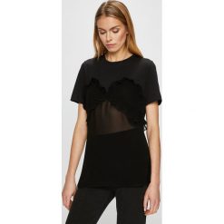 Pinko - Top. Czarne bluzki damskie Pinko, s, z bawełny, casualowe, z okrągłym kołnierzem. W wyprzedaży za 329,90 zł.