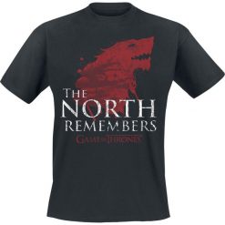 Gra o Tron House Stark - The North Remembers T-Shirt czarny. Czarne koszulki męskie marki Gra o Tron, s, z nadrukiem, z okrągłym kołnierzem. Za 89,90 zł.