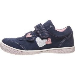 Skórzane sneakersy "Tany" w kolorze granatowym. Niebieskie trampki dziewczęce Lurchi, z aplikacjami, bez zapięcia. W wyprzedaży za 172,95 zł.