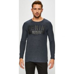 Tom Tailor Denim - Sweter. Czarne swetry klasyczne męskie marki TOM TAILOR DENIM, l, z bawełny, z okrągłym kołnierzem. Za 119,90 zł.