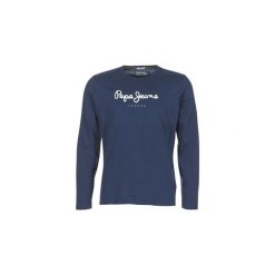 T-shirty z długim rękawem Pepe jeans EGGO LONG. Niebieskie t-shirty męskie Pepe Jeans, s, bez wzorów, z jeansu, bez kołnierzyka, długie. Za 129,00 zł.