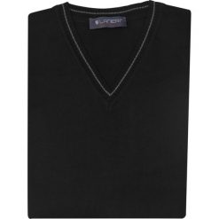 Czarny sweter męski w szpic SW7. Czarne swetry męskie m, z bawełny, casualowe. Za 117,00 zł.