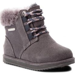 Buty EMU AUSTRALIA - Shoreline Kids K11310 Charcoal. Szare kozaki dziewczęce marki EMU Australia, z wełny, za kostkę. W wyprzedaży za 279,00 zł.