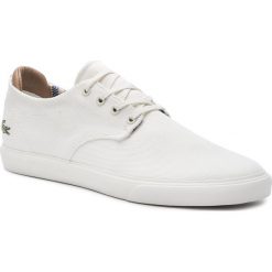 Tenisówki LACOSTE - Esoarre 219 1 Cma 7-37CMA002518C Off Wht/Off Wht. Białe półbuty męskie Lacoste, bez wzorów, z gumy, klasyczne, bez zapięcia. W wyprzedaży za 259,00 zł.