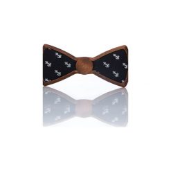 Sailor – Drewniana Mucha w Kotwice. Czarne muchy męskie Woodenlife, z bawełny. Za 119,00 zł.