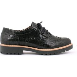 Półbuty - skóra naturalna - model 258 - kolor czarny błyszczący. Czarne półbuty damskie Zapato, bez wzorów, ze skóry, bez obcasa, bez zapięcia. W wyprzedaży za 173,40 zł.
