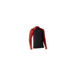 Bluza do piłki nożnej TRAXIUM z krótkim suwakiem. Czarne bluzy męskie KIPSTA, xl, bez wzorów, z elastanu, bez kołnierzyka, z krótkim rękawem, krótkie, bez kaptura. Za 89,99 zł.