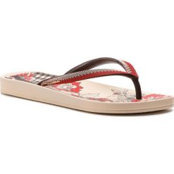 Japonki IPANEMA - Anat Lovely Ix Fe 82518 Beige/Brown/Red 22960. Czerwone klapki damskie marki Ipanema, bez wzorów, z tworzywa sztucznego, bez obcasa. Za 79,99 zł.