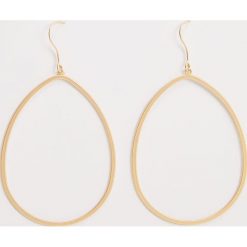 Mango - Kolczyki Groovies. Żółte kolczyki damskie Mango, metalowe. Za 49,90 zł.