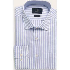 Pierre Cardin - Koszula. Niebieskie koszule męskie Pierre Cardin, bez wzorów, z bawełny, casualowe, z włoskim kołnierzykiem, z długim rękawem. Za 299,90 zł.