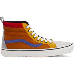 Ocieplane Wielokolorowe Buty Vans SK8 HI MTE UC9. Szare trampki i tenisówki damskie Molly.pl, bez wzorów, z zamszu, bez zapięcia. Za 439,00 zł.
