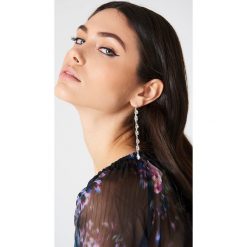 Kolczyki damskie: NA-KD Accessories Wiszące kolczyki Diamond Strand – Silver