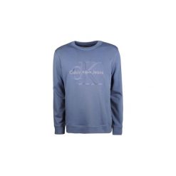 Bluzy Calvin Klein Jeans J30J306411 / Hasto sweatshirt. Niebieskie bluzy męskie Calvin Klein Jeans, s, bez wzorów, z jeansu, bez kołnierzyka, bez rękawów, bez kaptura. Za 329,00 zł.