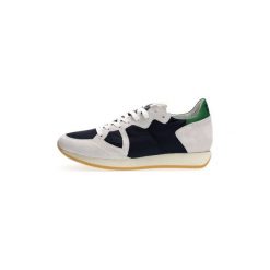 Buty Philippe Model Paris MVLU BX04 MONACO. Niebieskie trampki męskie Philippe Model Paris, bez wzorów, bez zapięcia. Za 948,54 zł.