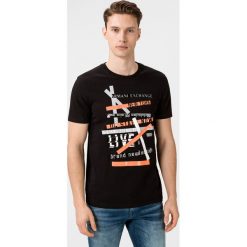 Armani Exchange Koszulka Czarny. Czarne podkoszulki męskie Armani Exchange, xxl, z nadrukiem, z bawełny, z krótkim rękawem. Za 292,95 zł.