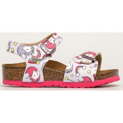 Birkenstock - Sandały dziecięce Rio Plain. Fioletowe sandały dziewczęce Birkenstock, ze skóry, bez zapięcia. Za 189,90 zł.