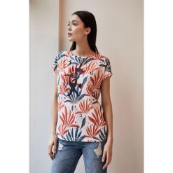 Medicine - Top by Anna Rudak. Pomarańczowe bluzki damskie MEDICINE, s, bez wzorów, z bawełny, casualowe, z okrągłym kołnierzem. W wyprzedaży za 29,90 zł.