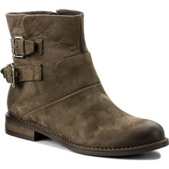 Botki NESSI - 706/O Khaki 9/St. Czarne botki damskie na obcasie marki Nessi, z materiału. W wyprzedaży za 219,00 zł.