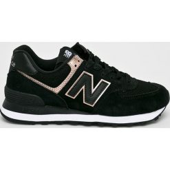 New Balance - Buty WL574MEA. Czarne buty sportowe damskie New Balance, bez wzorów, ze skóry, sportowe. W wyprzedaży za 299,90 zł.