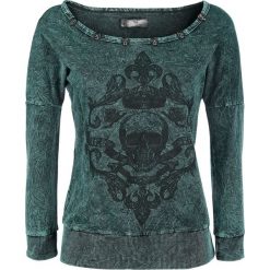 Rock Rebel by EMP Come On Get It Bluza damska zielony. Zielone bluzy z nadrukiem damskie marki Rock Rebel by EMP, xs, prążkowane. Za 74,90 zł.