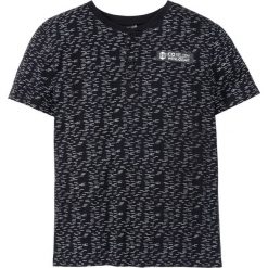 Shirt z dekoltem henley Slim Fit bonprix czarno-biały melanż. Czarne koszulki męskie bonprix, s, z aplikacjami, bez kołnierzyka, bez rękawów. Za 44,99 zł.