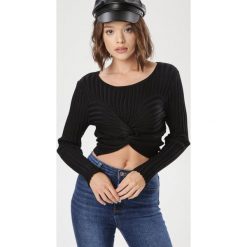 Czarny Sweter Maidise. Czarne swetry damskie Born2be, s, bez wzorów, bez rękawów, bez kaptura. Za 99,99 zł.