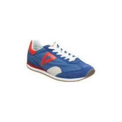 Buty Pepe jeans Trampki męskie niebieski PMS30513. Niebieskie trampki męskie Pepe Jeans, bez wzorów, z jeansu, bez zapięcia. Za 314,13 zł.
