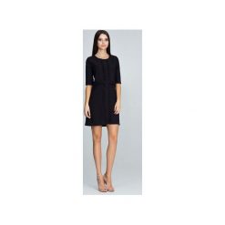 Sukienka M618 Czarny. Czarne sukienki damskie FIGL, na co dzień, xl, bez wzorów, eleganckie, z falbankami, bez rękawów. Za 169,00 zł.