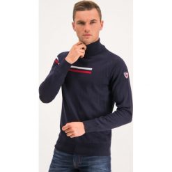 Golf Rossignol Diago RLIMO30. Niebieskie swetry męskie Rossignol, xxl, bez wzorów, z wełny, z golfem, bez kaptura. W wyprzedaży za 499,00 zł.