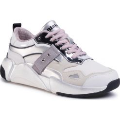 Sneakersy BLAUER - S0MONROE01/LEA Whs White/Silver. Białe półbuty damskie Blauer, z zamszu. W wyprzedaży za 369,00 zł.